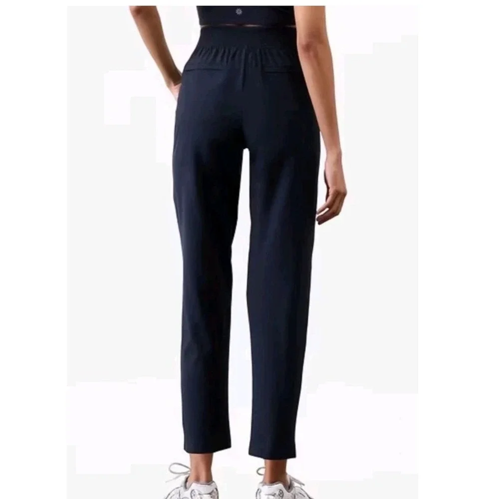 Athleta Black Brooklyn Ankle Pants Size 6 Women Stretch Travel Commuter Wicking - Picture 3 of 12